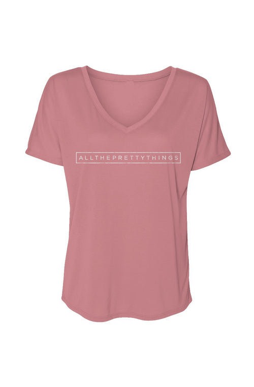 WMNS OG BLOCK - SLOUCHY V-NECK - MAUVE